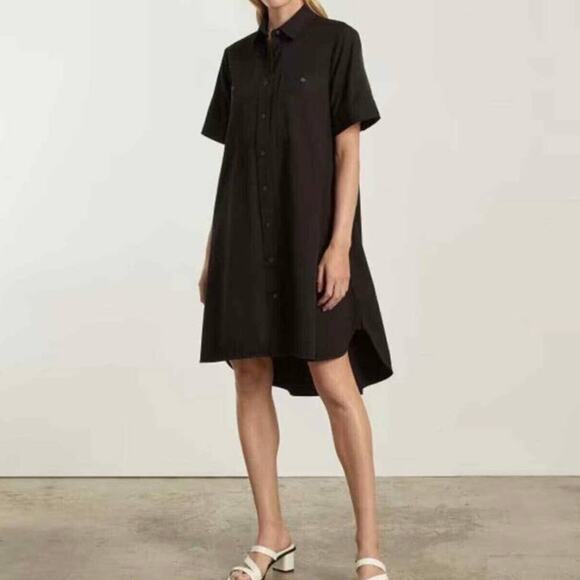 Everlane Daytripper Shirt Dress Size XS Oversized Black Button Down Minimalist - Picture 9 of 13